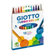 GIOTTO Turbo Color - 12 Feutres - pointe moyenne
