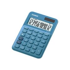 Calculatrice de bureau Casio MS-20UC - 12 chiffres - alimentation batterie et solaire - bleu