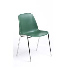 Chaise CHARLOTTE - pieds chromés sans accroche - vert