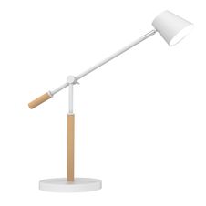 Unilux - Lampe de bureau Vicky - LED - port de charge USB - blanc/bois