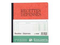 Exacompta - Registre des recettes/dépenses - 21 x 19 cm - 80 pages