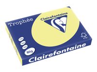 Clairefontaine Trophée - Papier couleur - A3 (297 x 420 mm) - 80 g/m² - Ramette de 500 feuilles - jonquille