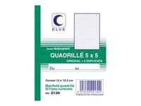 ELVE - Manifold quadrillé 5x5 - 50 tripli - 14 x 10,5 cm