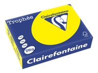 Clairefontaine Trophée - Papier couleur - A4 (210 x 297 mm) - 210 g/m² - Ramette de 250 feuilles - jaune soleil