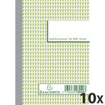 Exacompta - 10 Manifolds quadrillés 5x5 - 50 dupli - 14,8 x 10,5 cm