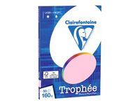 Clairefontaine Trophée - Papier couleur - A4 (210 x 297 mm) - 160 g/m² - Ramette de 50 feuilles - rose