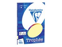 Clairefontaine Trophée - Papier couleur - A4 (210 x 297 mm) - 160 g/m² - Ramette de 50 feuilles - canari