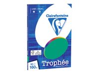 Clairefontaine Trophée - Papier couleur - A4 (210 x 297 mm) - 160 g/m² - Ramette de 50 feuilles - vert sapin