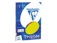 Clairefontaine Trophée - Papier couleur - A3 (297 x 420 mm) -80 g/m² - 100 feuilles - vert fluo