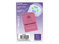 Exacompta - Pochette de protection - 85 x 124 mm - translucide incolore