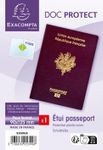 Exacompta - Étui Passeport Transparent – 2 Volets PVC Cristal Lisse 20/100e – Format 90x125 mm – DOC PROTECT