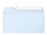 Pollen - Sobre - International DL (110 x 220 mm) - cartera - abertura lateral - autoadhesivo - imprimible - azul - paquete de 20