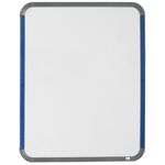 Nobo - Tableau blanc Slimline en acier laqué - 28 x 36 cm - magnétique - cadre gris