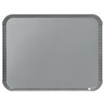 Nobo - Tableau blanc Slimline en acier laqué - 22 x 28 cm - magnétique - cadre gris