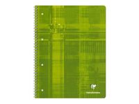 Clairefontaine Studium - Cahier à spirale A4 (21x29,7 cm) - 160 pages - grands carreaux (seyès) - feuilles perforées détachables - disponible dans différentes couleurs