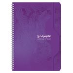 Calligraphe 7000 - Cahier reliure intégrale 21 x 29.7 cm - 100 pages - grands carreaux (Seyes) - violet