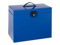 Esselte - Classeur ménager en métal (valisette) avec 5 dossiers suspendus - bleu