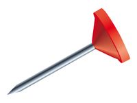 Exacompta - 100 Épingles tête plate - 5 mm - rouge