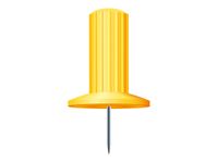 Exacompta - 25 Épingles papic - 10 mm - jaune