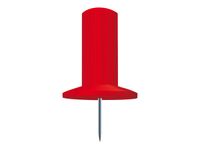 Exacompta - 25 Épingles papic - 10 mm - rouge