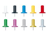 Exacompta - 25 Épingles papic - 10 mm - couleur assorties