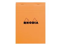 RHODIA CLASSIC SMALL OFFICE - Bloc de notas - grapado - A5 - 40 hojas / 80 páginas - cuadriculado - naranja