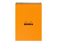 Rhodia - Bloc notes à spirale - A4 - 80 pages - petits carreaux