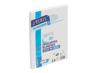 GPV - 25 Enveloppes C5 162 x 229 mm - 80 gr - sans fenêtre - blanc - bande adhésive