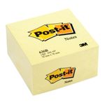 Post-it - Bloc Cube - 450 feuilles - 76 x 76 mm - jaune pastel