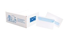 La Couronne - 500 Enveloppes DL 110 x 220 mm - 80 gr - fenêtre cristal 35x100 mm - blanc - bande auto-adhésive