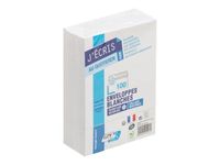 GPV - 100 Enveloppes C6 114 x 162 mm - 80 gr - sans fenêtre - blanc - bande adhésive