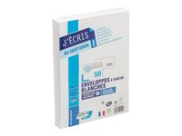 GPV - 50 Enveloppes C5 162 x 229 mm - 80 gr - fenêtre 45x100 mm - blanc - bande adhésive