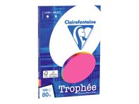 Clairefontaine Trophée - Papier couleur - A4 (210 x 297 mm) - 80 g/m² - Ramette de 100 feuilles - coloris fluos assortis