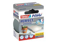 Tesa extra Power Perfect - Ruban adhésif en toile - 38 mm x 2.75 m - gris