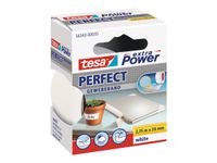Tesa extra Power Perfect - Ruban adhésif en toile - 38 mm x 2.75 m - blanc
