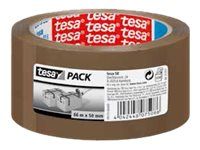 Tesapack - 6 Rubans adhésifs d'emballage - PP - 50 mm x 66 m- havane
