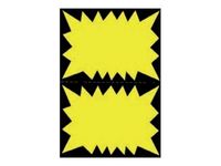 Apli Agipa - 100 cartons flash fluo - jaune - 6 x 9 cm