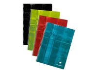 Clairefontaine - Cahier à spirale A4 (21x29,7 cm) - 180 pages - petits carreaux (5x5 mm) - disponible dans différentes couleurs