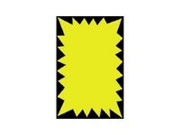 Apli Agipa - 100 cartons flash fluo - jaune - 9 x 12 cm