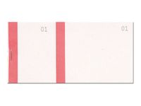 Exacompta - 10 Blocs vendeurs de 100 tickets - 60 x 135 mm - numéroté - rouge