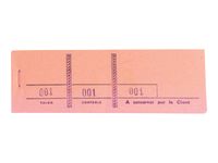 Exacompta - 10 Blocs passe partout 3 volets de 100 tickets - 48 x 150 mm - numéroté - rouge
