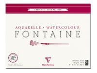 Clairefontaine Fontaine - Bloc de papier aquarelle grain fin - 30 x 40 cm - 25 feuilles - 300 g/m²