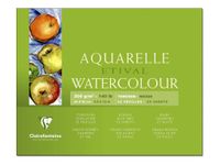 Clairefontaine Etival - Bloc de papier aquarelle grain torchon - 25 feuilles 24 x 30 cm - 300 g/m²