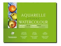 Clairefontaine Etival - Bloc de papier aquarelle grain torchon - 25 feuilles 30 x 40 cm - 300 g/m²