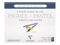 Clairefontaine Ingres Pastel - Bloc de papier dessin - 25 feuilles 24 x 30 cm - 130 g/m²