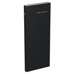 Lecas Comptoir Long Euro Centimes - Agenda 1 jour par page - 14 x 35 cm - noir