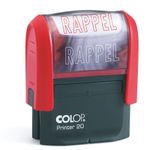 Colop RAPPEL - Timbre à encrage automatique - empreinte rouge 38 x 14 mm