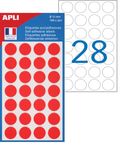 Apli Agipa - 168 Pastilles adhésives - rouge - diamètre 15 mm - réf 111843