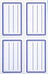 Apli Agipa - 32 Étiquettes scolaires cadre et lignes bleus - 36 x 56 mm - réf 111977