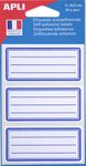 Apli Agipa - 24 Étiquettes scolaires cadre et lignes bleus - 34 x 75 mm - réf 111980